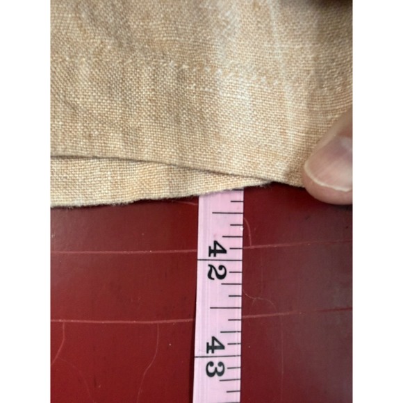 Coldwater Creek Linen Pants Womens Size 16 Coastal Sherbet Lagenlook Wide Leg - Picture 8 of 10